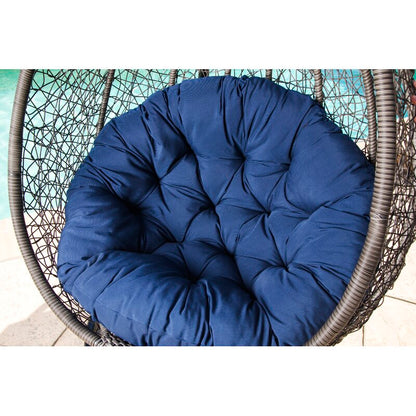 Swing Chairs: Swing Chair With Stand Iron Large Swing (Blue)