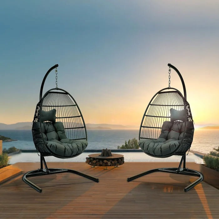 Gurganus swing chair with clearance stand