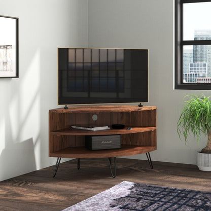 TV Console: Solid Wood Corner TV Stand for TVs up to 49"
