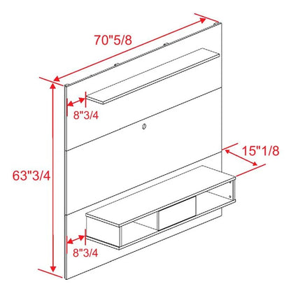 TV Panel: 70" Floating Entertainment Center for TVs  