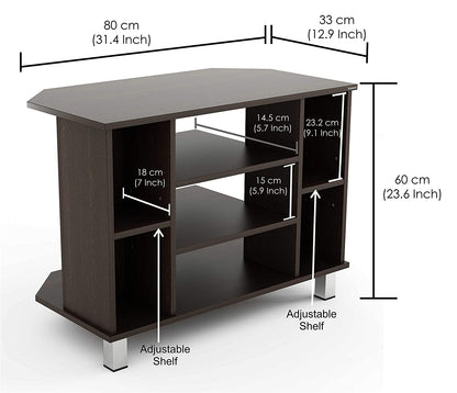 TV Stand: Autier TV Entertainment Unit/Set Top Box Stand/Book Shelf (Wenge)