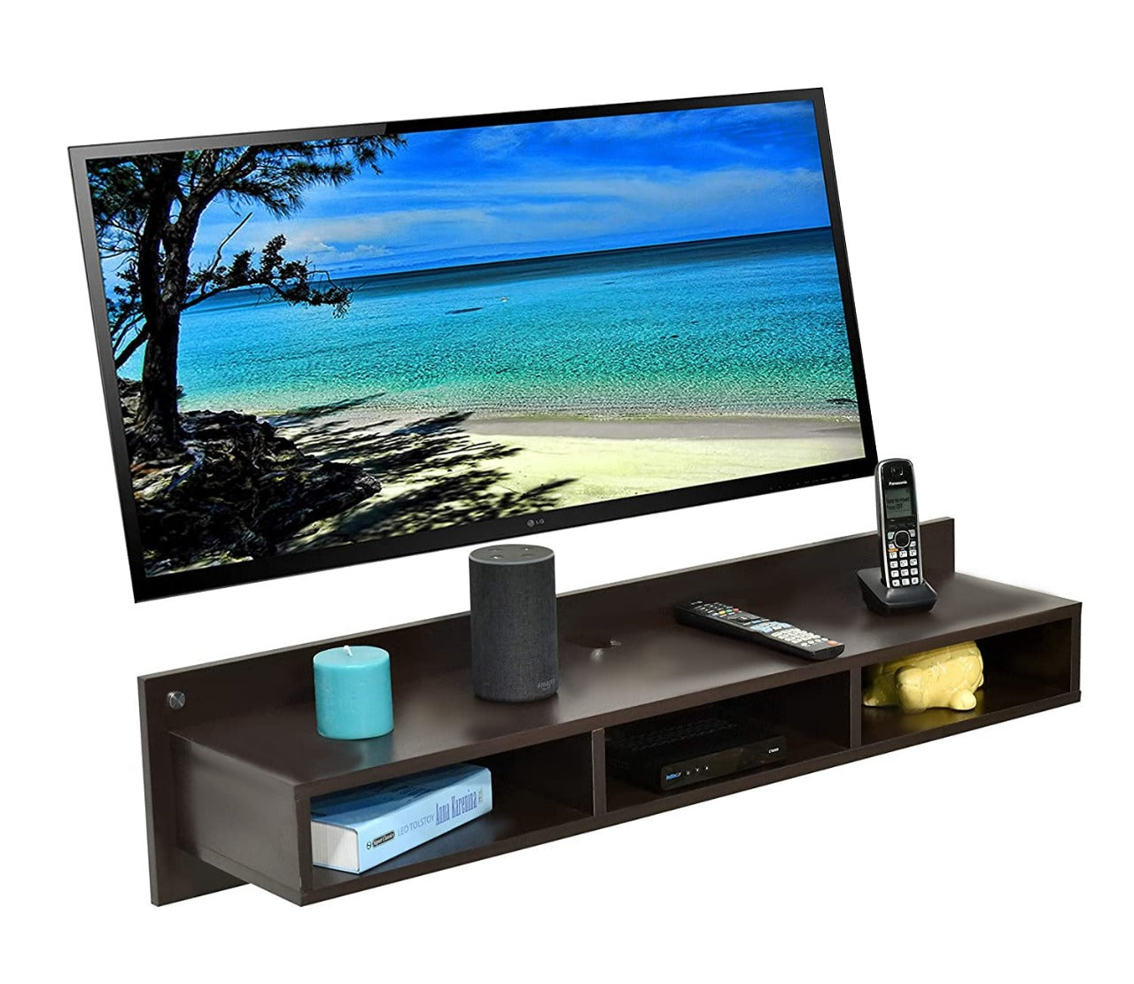 Wall Mount TV Unit: TV Stand Unit Wall Shelf for Living Room