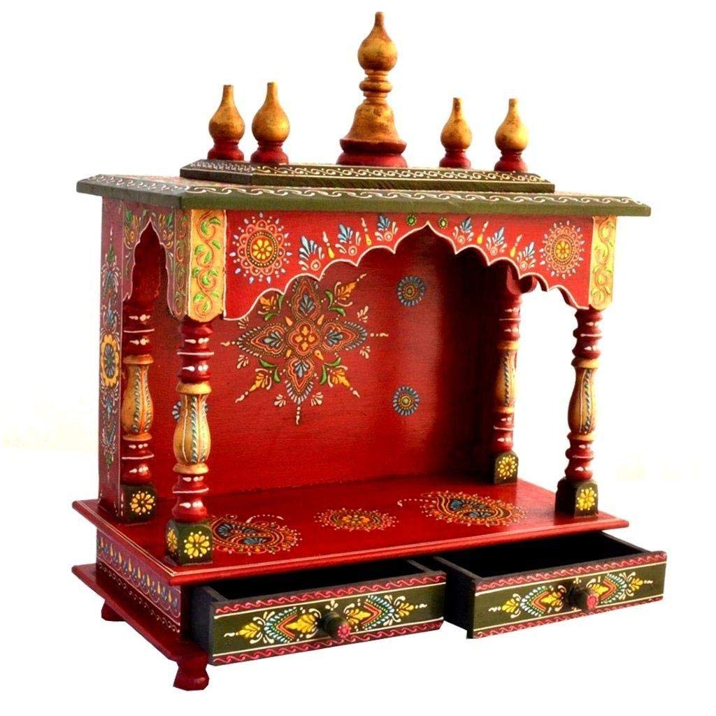 Temple: Rajasthani Ethnic Handacrafted Wooden Temple/Mandir/Pooja Ghar/Mandapam