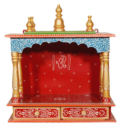 Temple: Rajasthani Ethnic Handcrafted Wooden Temple/Mandir/Pooja Ghar/Mandapam
