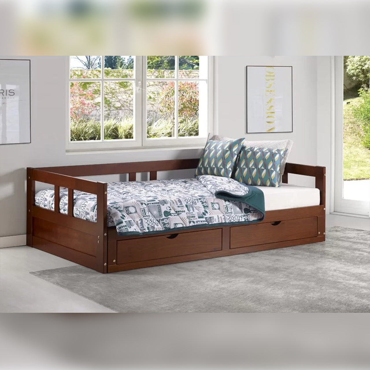 Trundle Bed Twin Daybed with Trundle Bed
