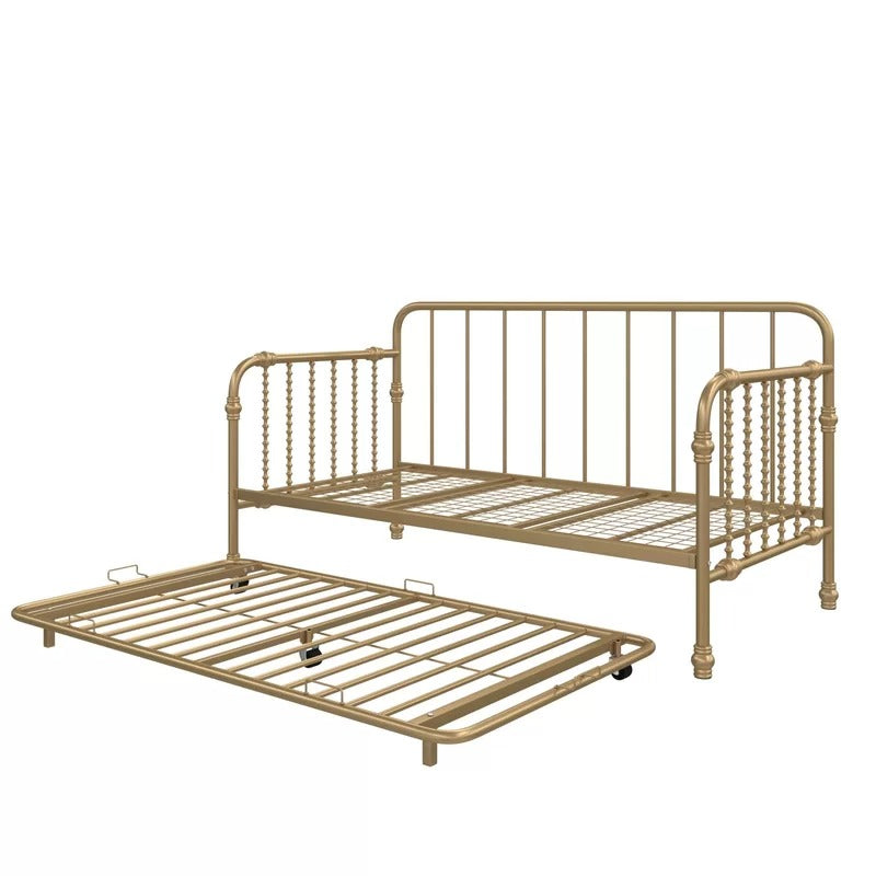 Trundle Bed: Twin Metal Daybed with Trundle