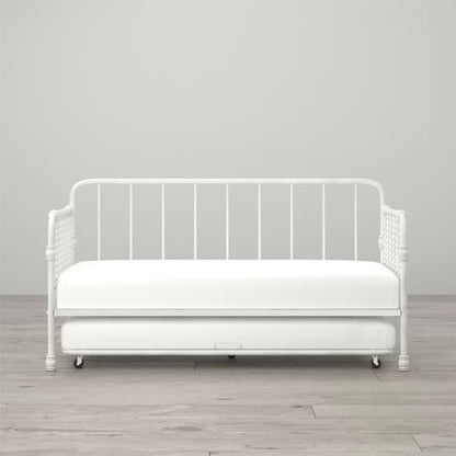 Trundle Bed: Twin Metal Daybed with Trundle