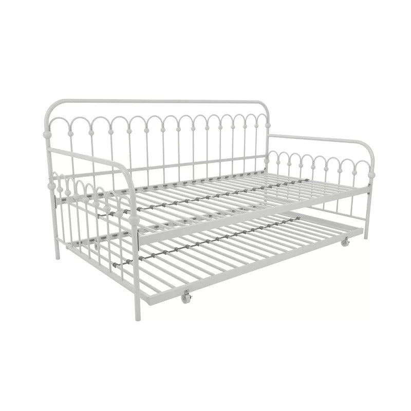 Trundle Bed: Twin Metal Daybed with Trundle Bed