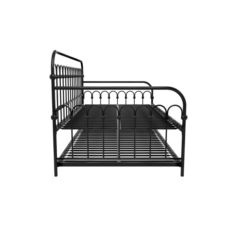 Trundle Bed: Twin Metal Daybed with Trundle Bed