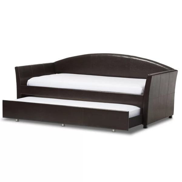 Trundle Bed: Twin Solid Wood Daybed with Trundle
