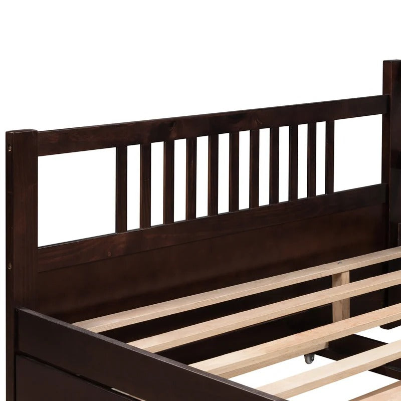 Trundle Bed: Wood Daybed with Trundle Bed