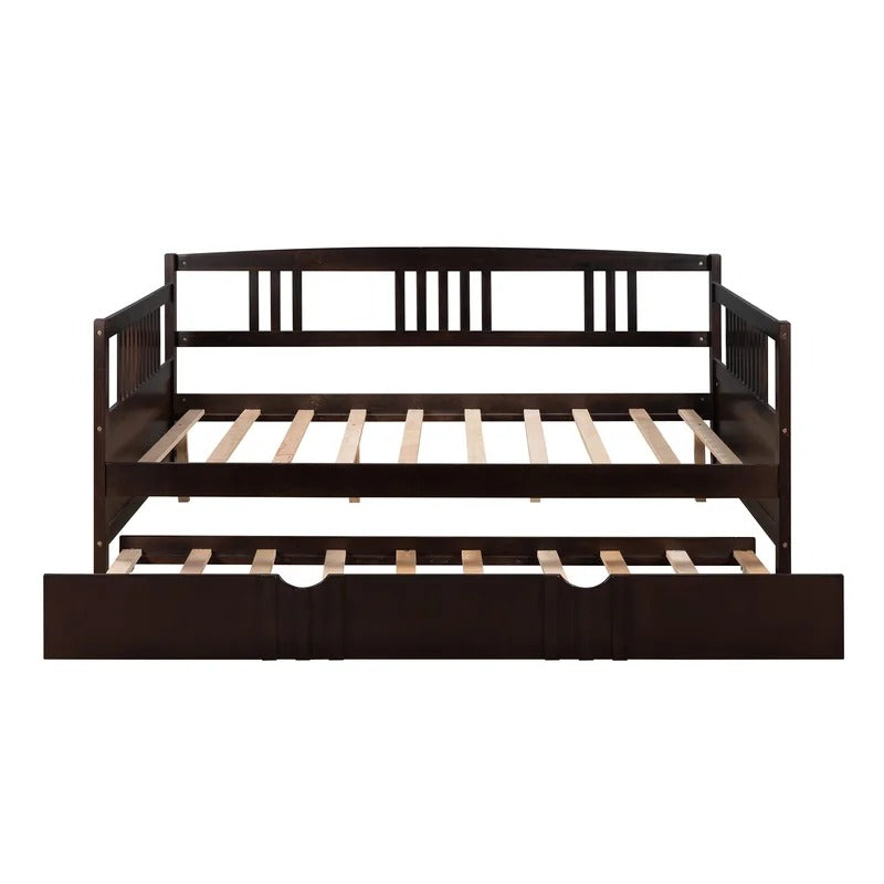 Trundle Bed: Wood Daybed with Trundle Bed