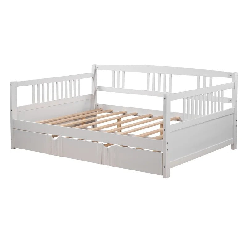 Trundle Bed: Wood Daybed with Trundle Bed