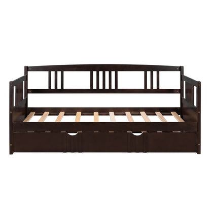 Trundle Bed: Wood Daybed with Trundle Bed