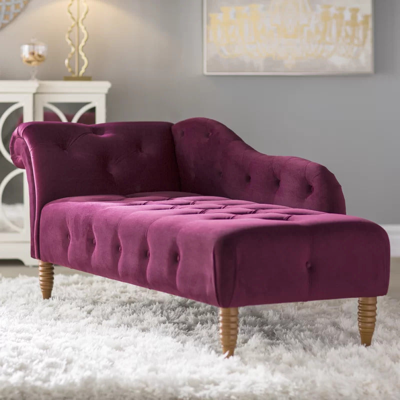Tufted Chaise: Dino Tufted Right-Arm Chaise Lounge
