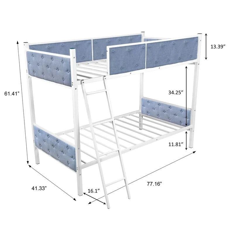 Bunk Bed: Highsleeper Twin Futon Bunk Bed(Metal)