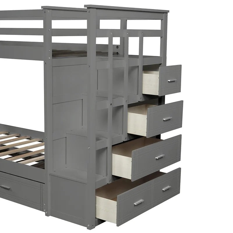 Bunk Bed: Wooden Twin Standard Bunk Bed