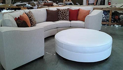 U Shape Sofa Set:- Sectional Leatherette Sofa Set (Light Grey)