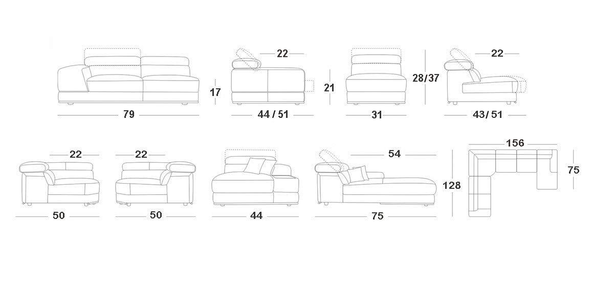 U Shape Sofa Set:- Modern Eco-Leatherette Sofa Set (White)