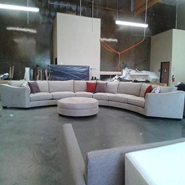 U Shape Sofa Set- Sectional Leatherette Sofa Set (Light Grey)
