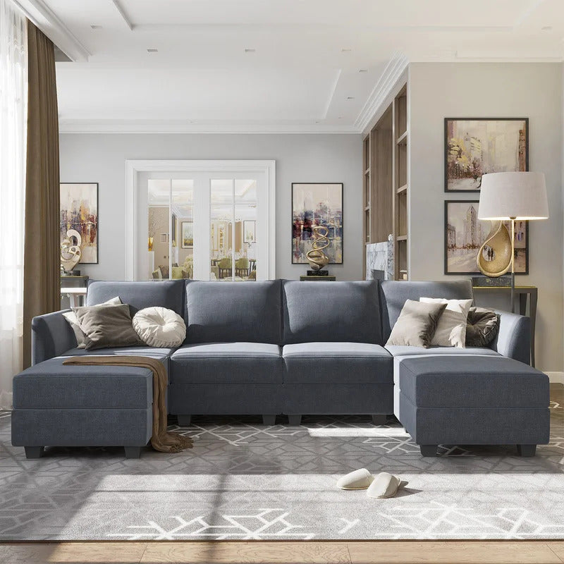 Wide modular deals sofa