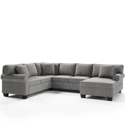 U Shape Sofa Set: 113" Modular Corner Sofa Set