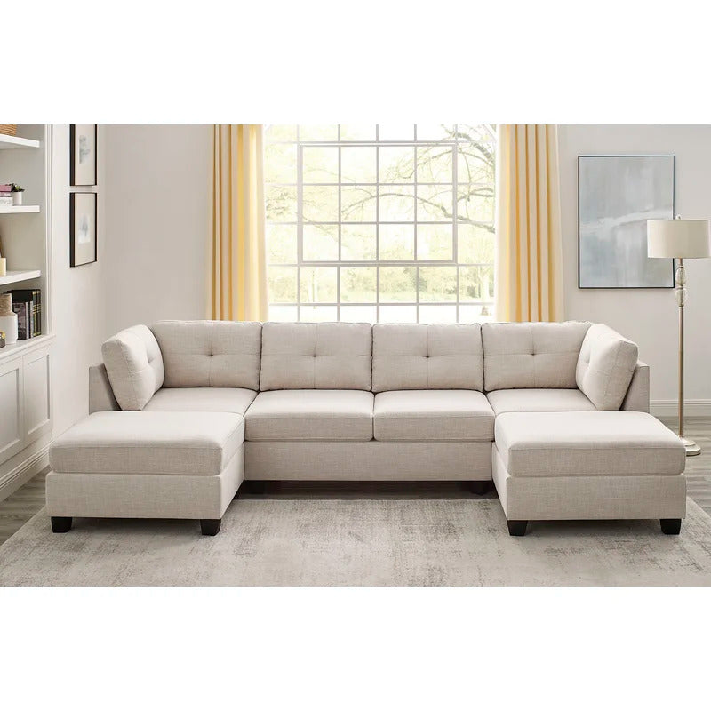 U Shape Sofa Set : 118" Wide Reversible Corner Chairs
