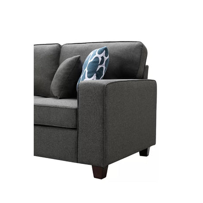 U Shape Sofa Set: 124" Wide Right Hand Facing 6 Seater Sofa 
