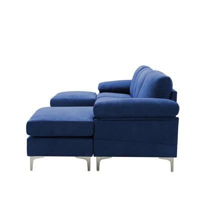 U Shape Sofa Set: 131" Wide Reversible Corner Sectional 5 Seater Sofa\