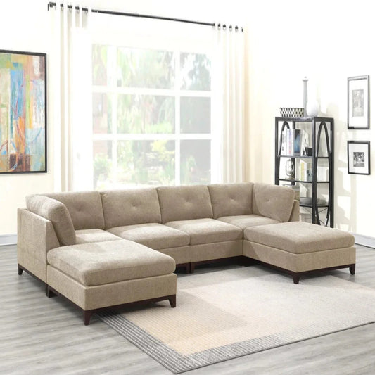 U Shape Sofa Set  134 Wide Chenille Reversible Modular No reviews