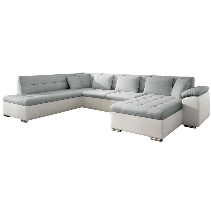 U Shape Sofa Set: 135" Wide Sectional 7 Seater Sofa 
