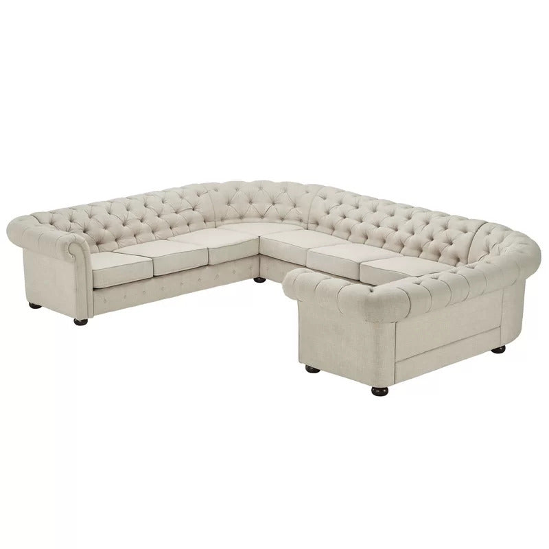 U Shape Sofa Set: 142" Wide Sectional 10 Seater Sofa