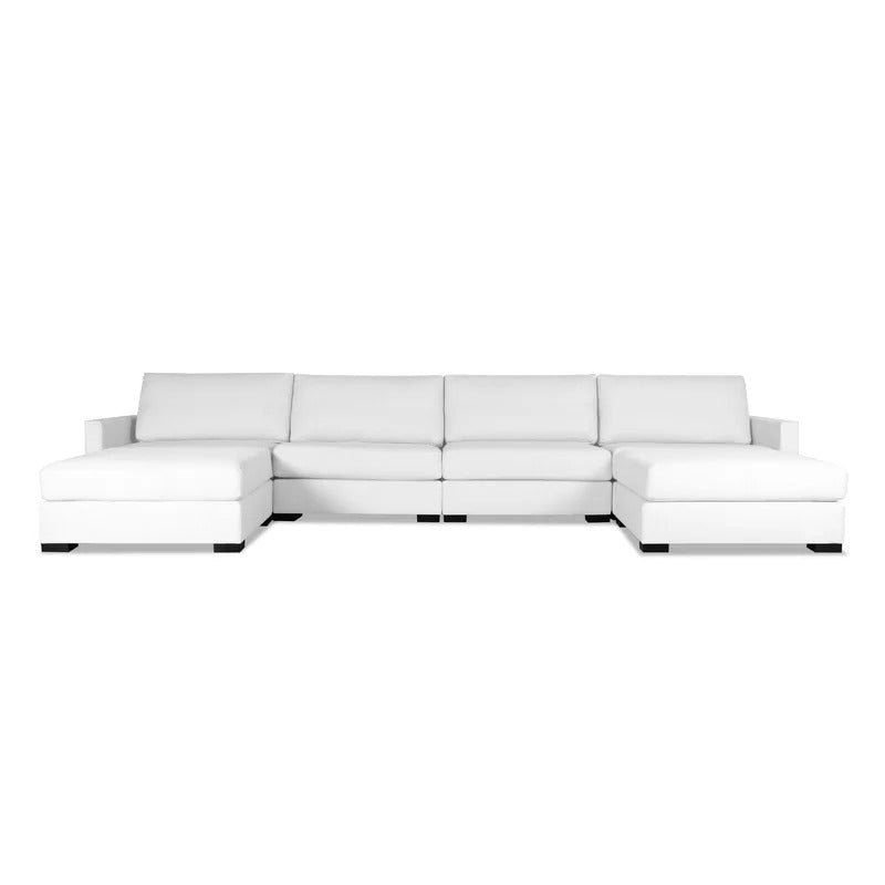 U Shape Sofa Set: 4 Seater  166" Modular Large Sectional Sofa Set