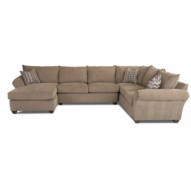 U Shape Sofa Set: 6 Seater 147" Wide Sectional Sofa