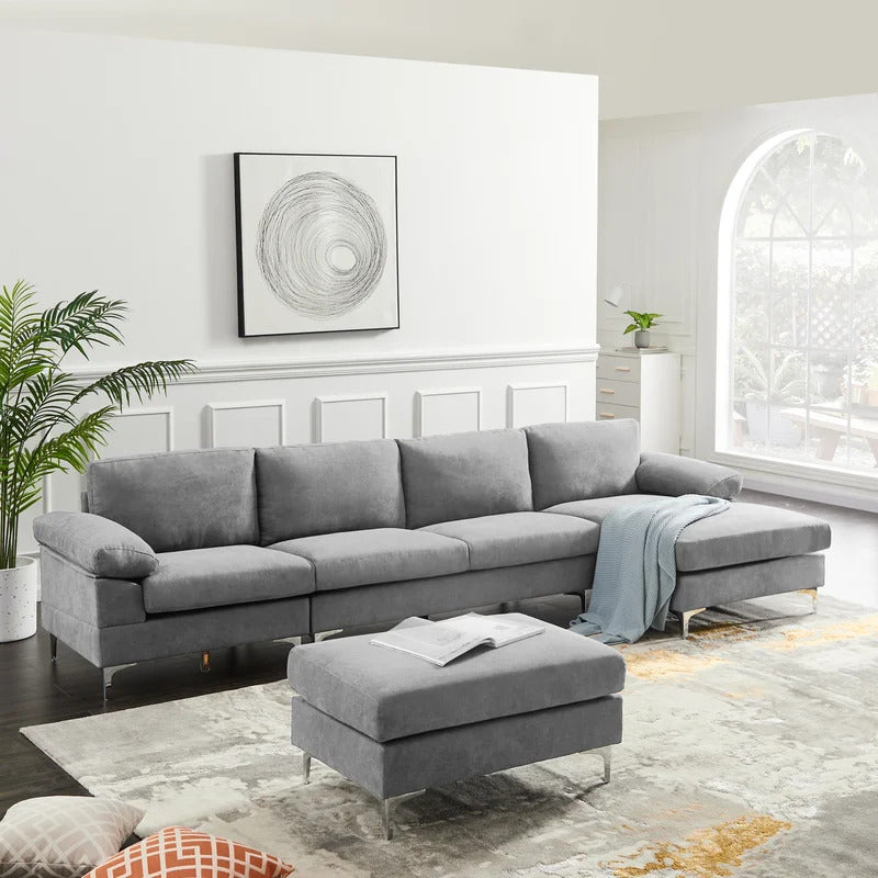 U shaped online double chaise sectional