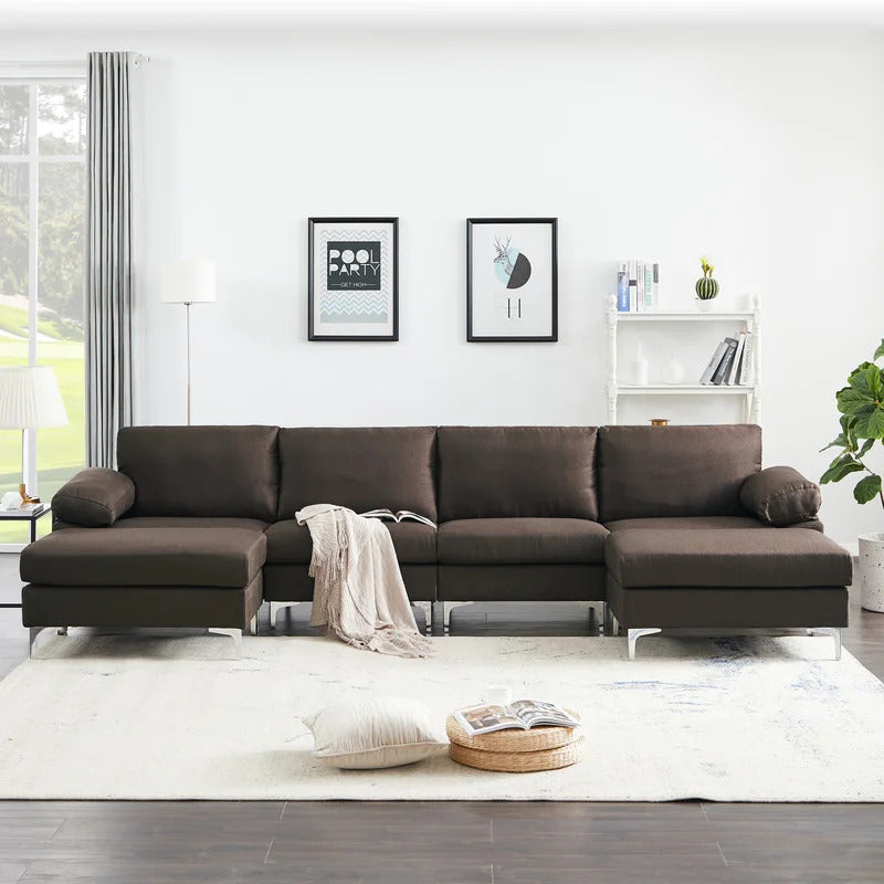 U Shape Sofa Set: Convertible Sectional Sofa Set