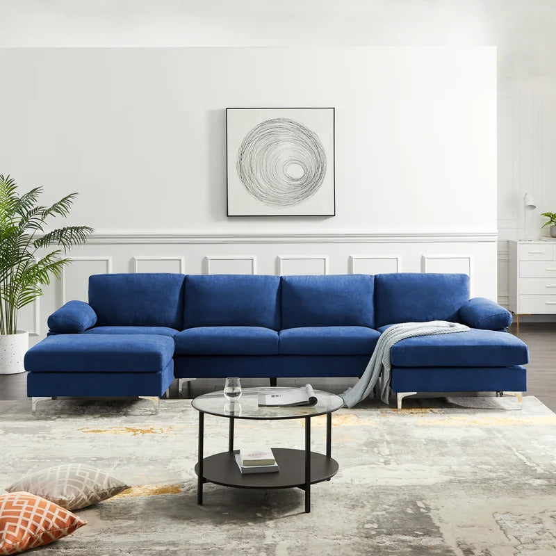 U Shape Sofa Set: 5 Seater Convertible Sectional Sofa Set – GKW Retail