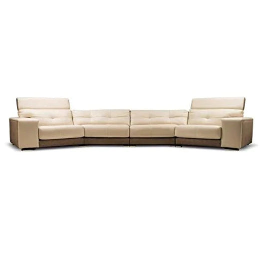 U Shape Sofa Set  Kinley Curved Sofa Set (Beige)