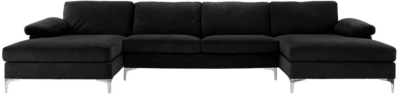 U Shape Sofa Set: Large Fabric U Shape Sofa Set
