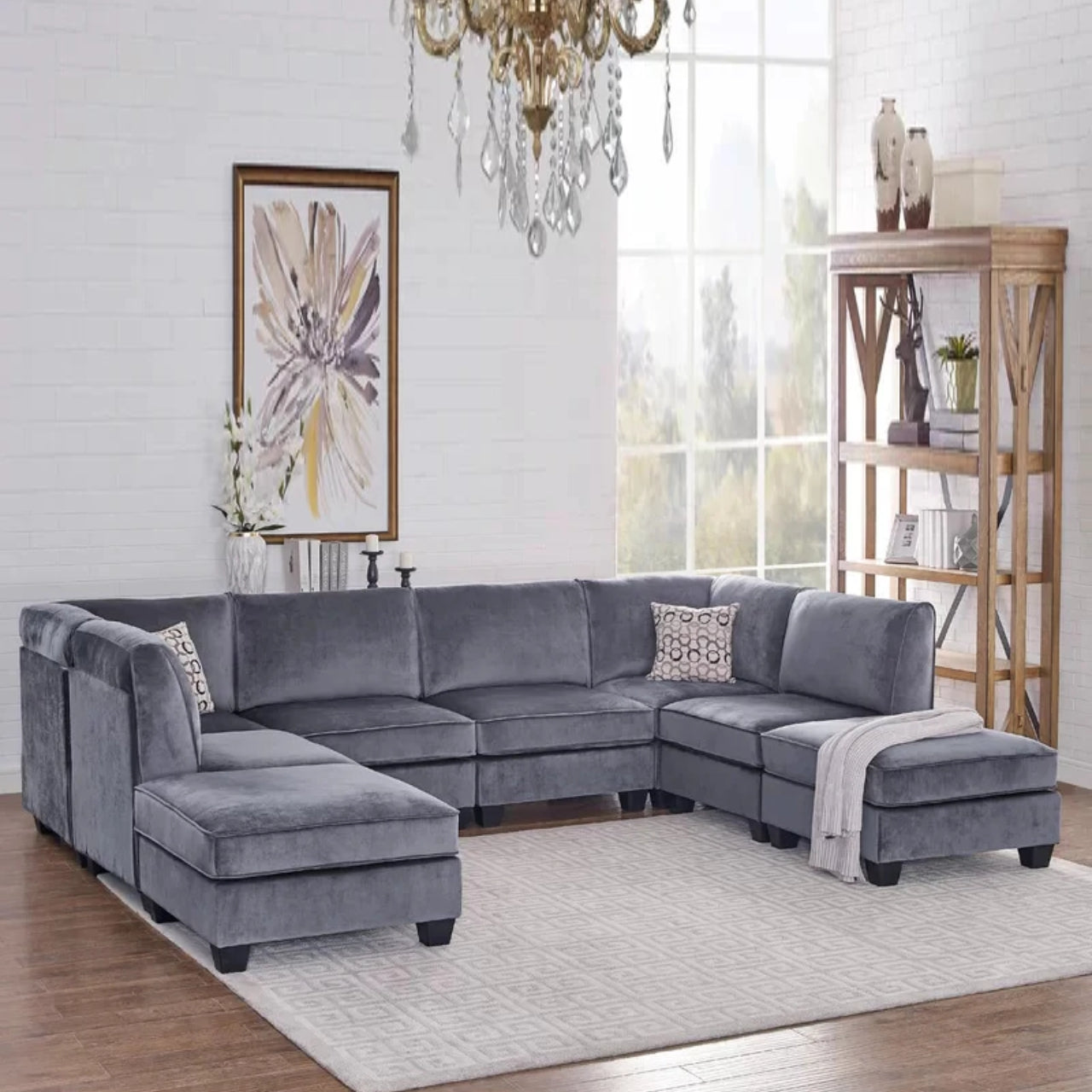 U Shape Sofa Set Modular Sectional Sofa Set