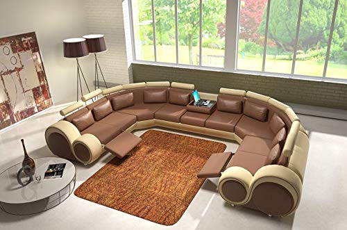 U Shape Sofa Set:- Premium Furniture Leatherette Corner Sofa Set