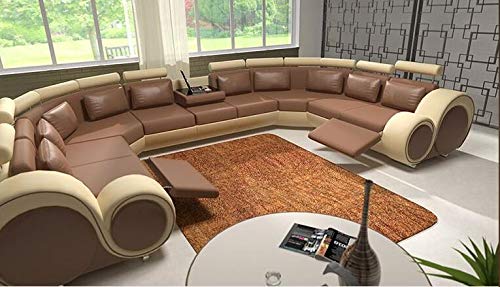 U Shape Sofa Set:- Premium Furniture Leatherette Corner Sofa Set