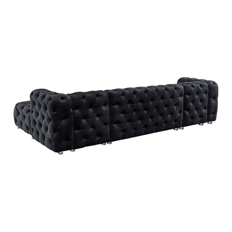 U Shape Sofa Set: Velvet 5 Seater Sofa Set