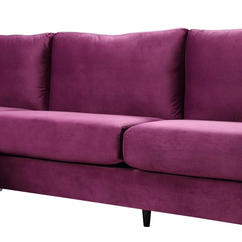  U Shape Sofa Set Velvet Upholstered Couch