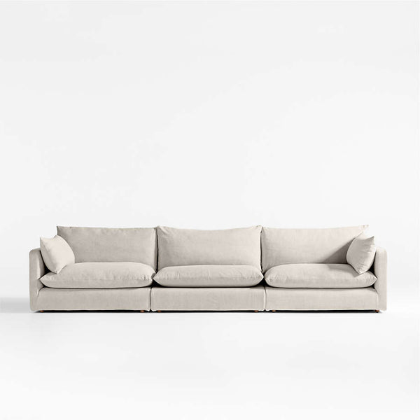 3 Seater Sofa Set:- Ultra Grande Fabric Sofa Set (Beige)