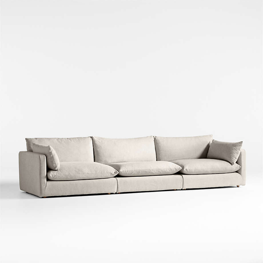 3 Seater Sofa Set:- Ultra Grande Fabric Sofa Set (Beige)