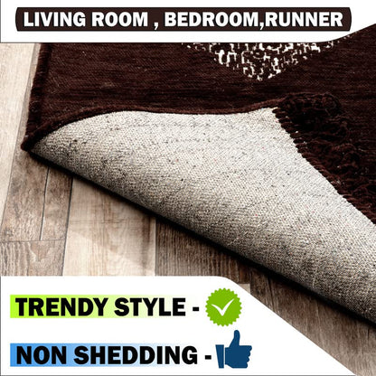 Carpets: Velvet Carpet with Fine Gold Yarn for Living Room, Bedroom