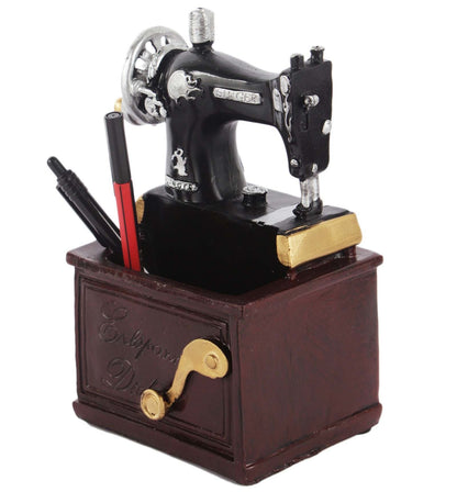 Pen Stand : Vintage Sweing Machine Resin Table Accent Cum Pen Stand