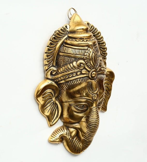 Wall Art : Aluminium Lord Ganesha Wall Art In Gold