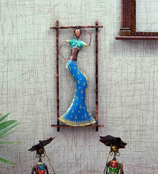 Wall Art: Iron Blue Dancing Doll Wall Art